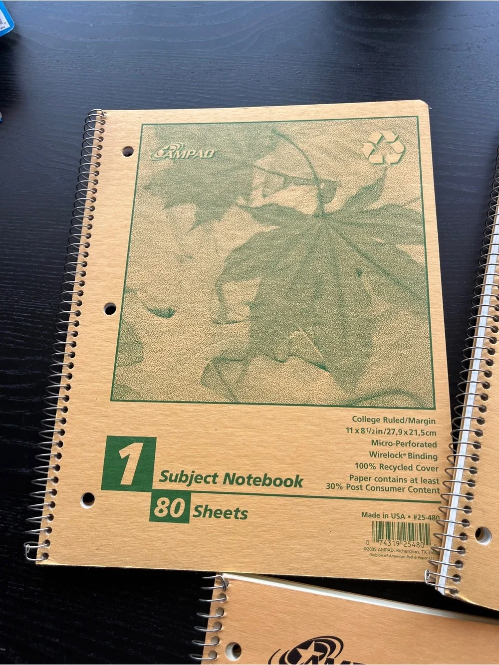 Ampad subject notebook